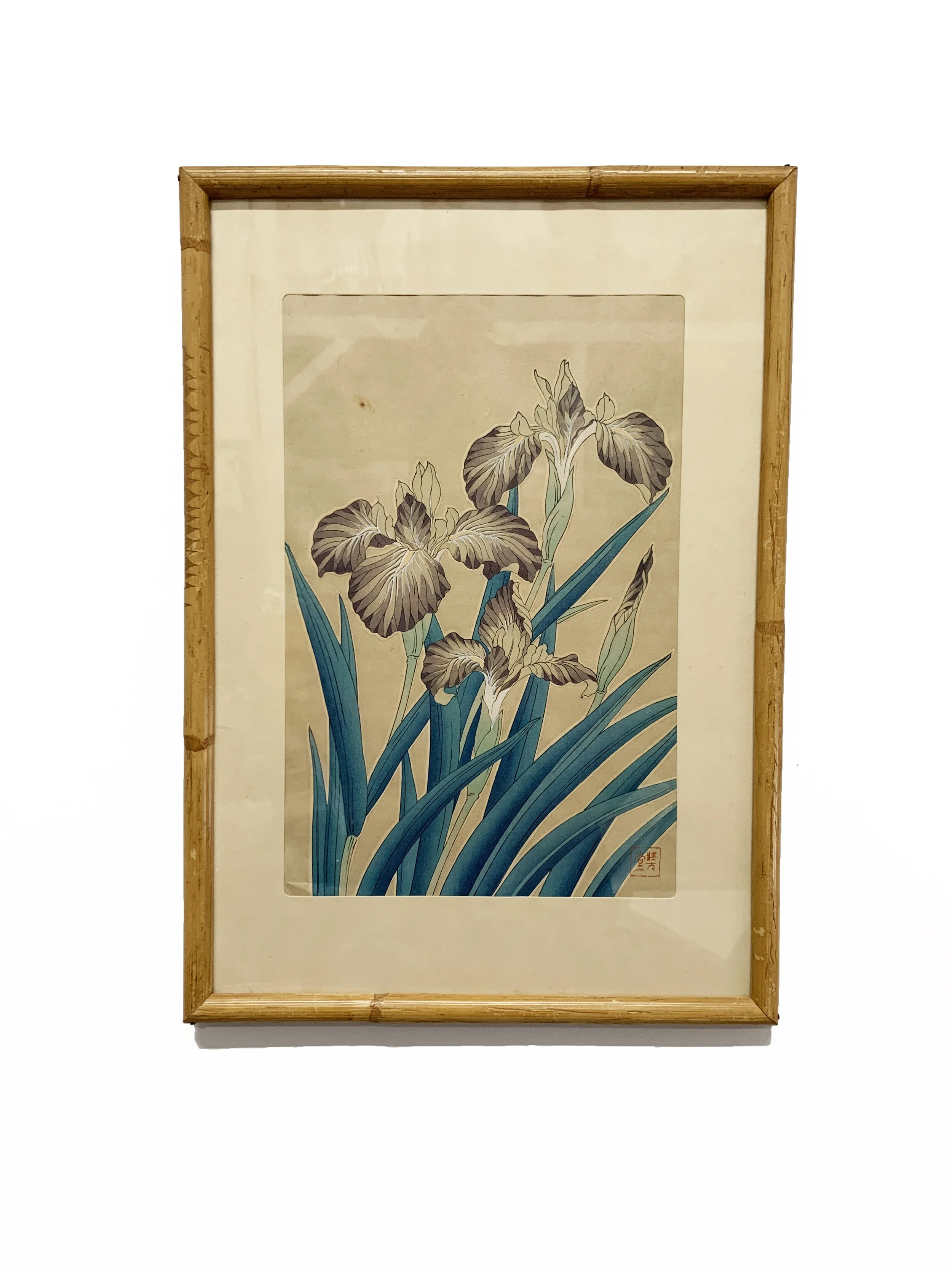 1940s-1950s Original Kawarazaki Shodo Japanese Woodblock Print of